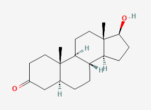Two-dimensional chemical structure of Testosterone EP Impurity F / Androstanolone / Stanolone, CAS 521-18-6