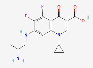 Two-dimensional chemical structure of QH7W5Pwd8L