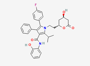 Two-dimensional chemical structure of ortho-Hydroxy Atorvastatin Lactone / 2-Hydroxy Atorvastatin Lactone, CAS 163217-74-1