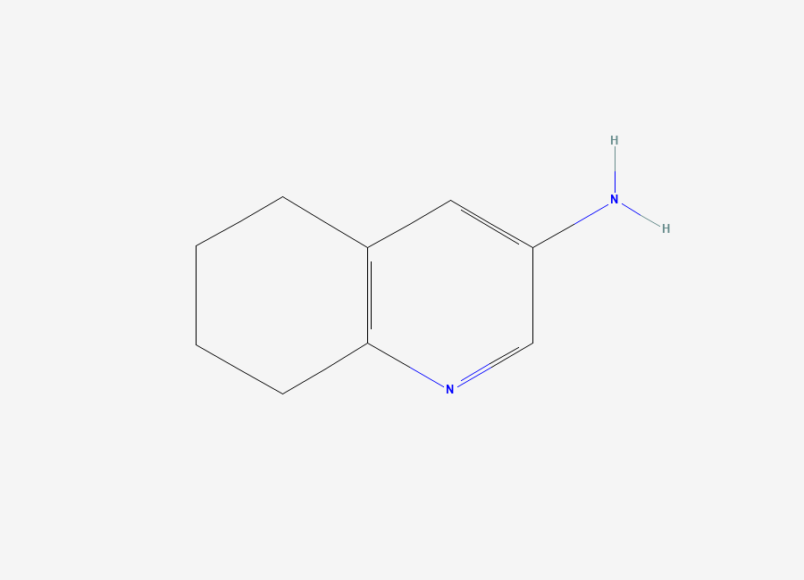 Two-dimensional chemical structure of 5,6,7,8-Tetrahydroquinolin-3-amine