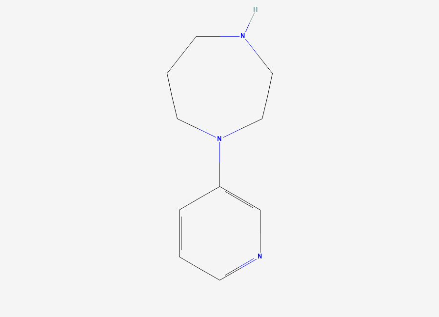 Two-dimensional chemical structure of 1-Pyridin-3-yl-1,4-diazepane