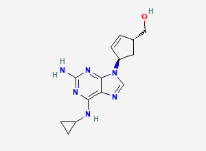Two-dimensional chemical structure of Abacavir EP Impurity D/ trans Abacavir (Free Base), CAS 783292-37-5