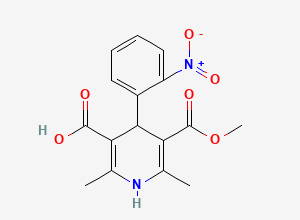 Two-dimensional chemical structure of Desisobutyl nisoldipine, CAS 74936-71-3