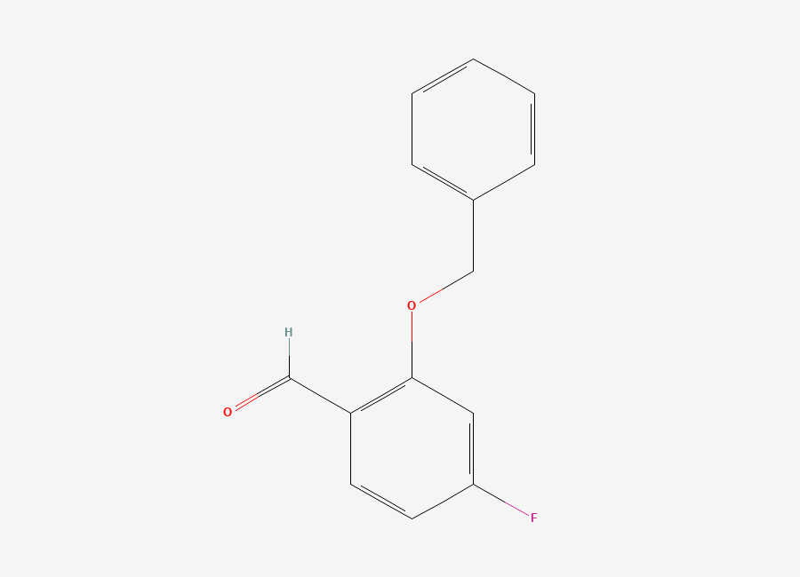 Two-dimensional chemical structure of 2-(Benzyloxy)-4-fluorobenzaldehyde