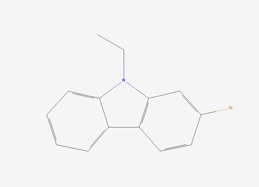 Two-dimensional chemical structure of 2-bromo-9-ethyl-9H-carbazole