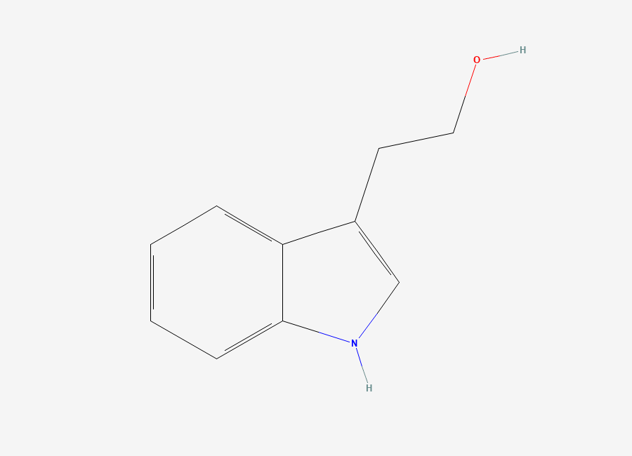 Two-dimensional chemical structure of Tryptophol, CAS 526-55-6