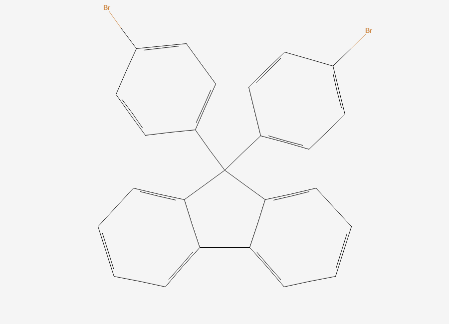 Two-dimensional chemical structure of 9,9-Bis(4-bromophenyl)fluorene