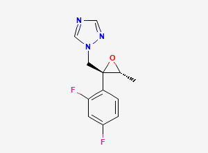 Two-dimensional chemical structure of 1-(((2R,3R)-2-(2,4-difluorophenyl)-3-methyloxiran-2-yl)methyl)-1H-1,2,4-triazole, CAS 135270-13-2