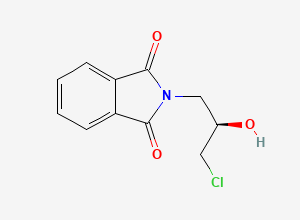 Two-dimensional chemical structure of (R)-2-(3-chloro-2-hydroxypropyl)isoindoline-1,3-dione