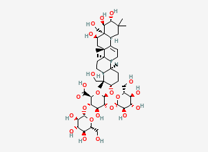Two-dimensional chemical structure of Aesculuside B (Desacylescin I), CAS 26339-92-4