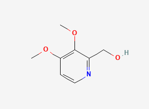 Two-dimensional chemical structure of 3,4-Dimethoxy-2-(hydroxymethyl)pyridine, CAS 72830-08-1