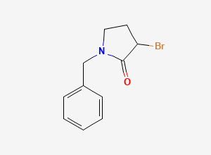 Two-dimensional chemical structure of 1-Benzyl-3-bromopyrrolidin-2-one