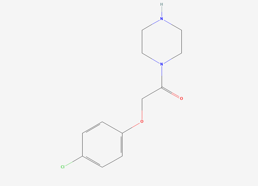 Two-dimensional chemical structure of 2-(4-Chlorophenoxy)-1-(piperazin-1-yl)ethanone