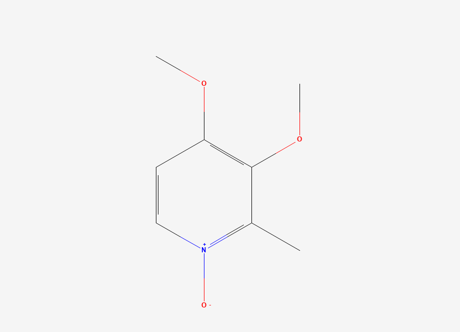 Two-dimensional chemical structure of 3,4-Dimethoxy-2-methyl-1-oxo-1lambda~5~-pyridine, CAS 72830-07-0