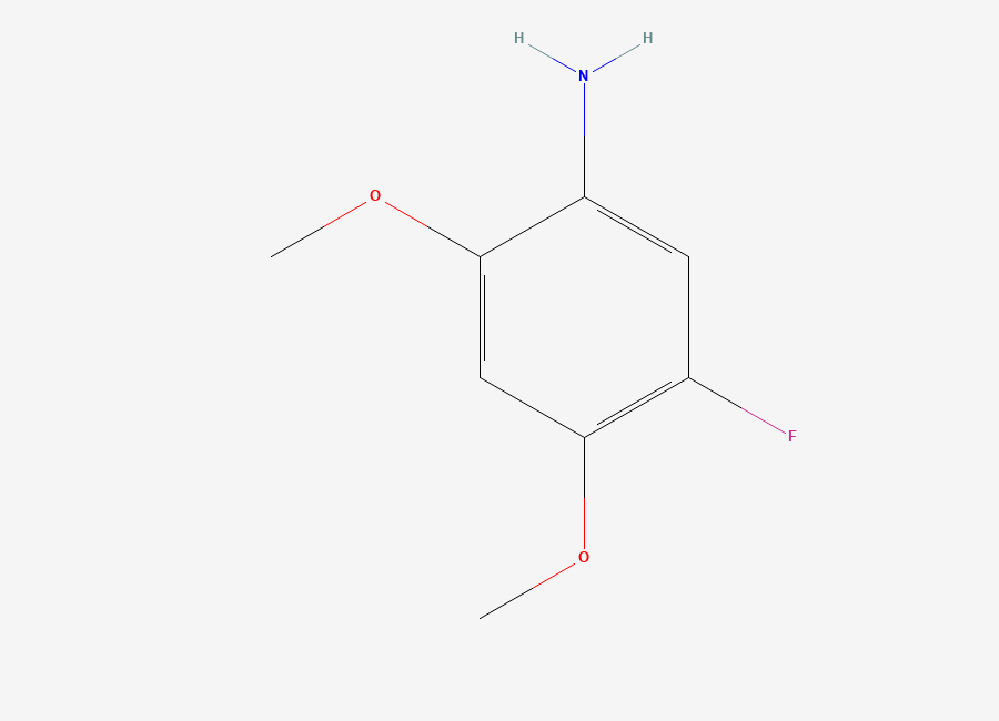 Two-dimensional chemical structure of 2,4-Dimethoxy-5-fluoroaniline