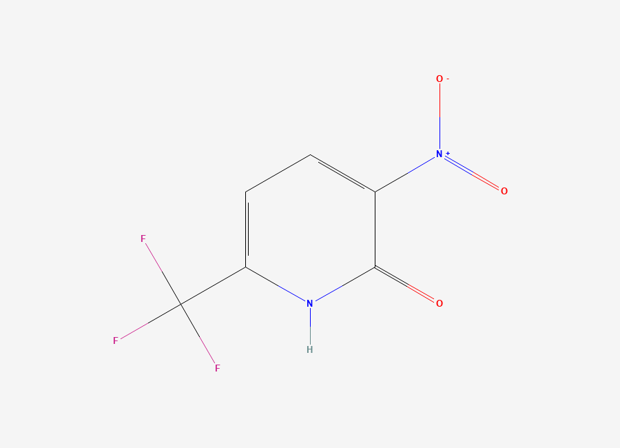 Two-dimensional chemical structure of 3-Nitro-6-(trifluoromethyl)pyridin-2(1H)-one