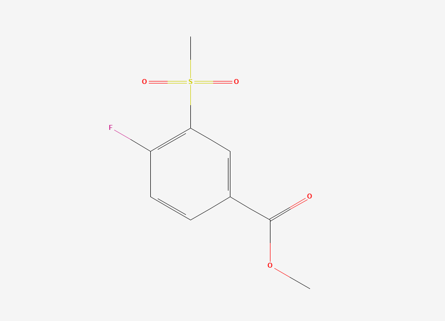 Two-dimensional chemical structure of Methyl 4-Fluoro-3-(methylsulfonyl)benzoate