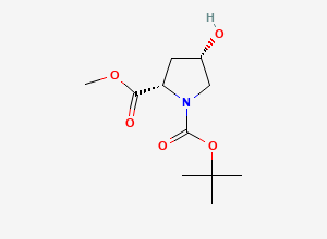 Two-dimensional chemical structure of N-Boc-cis-4-hydroxy-L-proline methyl ester