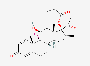 Two-dimensional chemical structure of Clobetasol Propionate EP Impurity H, CAS 4351-48-8
