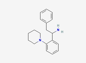 Two-dimensional chemical structure of alpha-Benzyl-2-piperidino-benzylamine