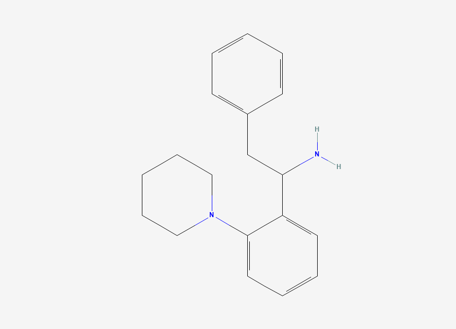 Two-dimensional chemical structure of alpha-Benzyl-2-piperidino-benzylamine