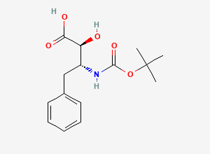 Two-dimensional chemical structure of N-Boc-(2S,3R)-2-Hydroxy-3-amino-4-phenylbutanoic Acid, CAS 62023-65-8