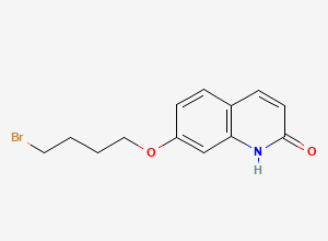 Two-dimensional chemical structure of Aripiprazole Bromo Impurity, CAS 203395-59-9
