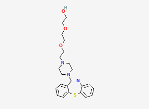 Two-dimensional chemical structure of Quetiapine Diether Alcohol Impurity/ Quetiapine Hydroxyethyl Ether (free base), CAS 329216-69-5