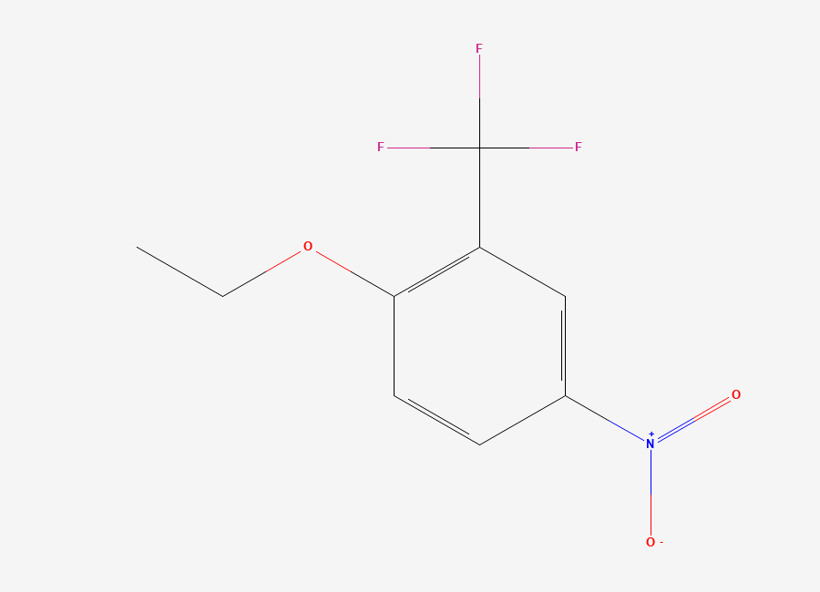Two-dimensional chemical structure of 1-Ethoxy-4-nitro-2-(trifluoromethyl)benzene