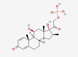 Two-dimensional chemical structure of Dexamethasone Sodium Phosphate EP Impurity B/ Betamethasone Phosphate, CAS 360-63-4