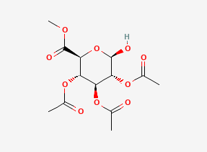 Two-dimensional chemical structure of 2,3,4-Tri-O-acetyl-D-glucuronide methyl Ester, CAS 73464-50-3