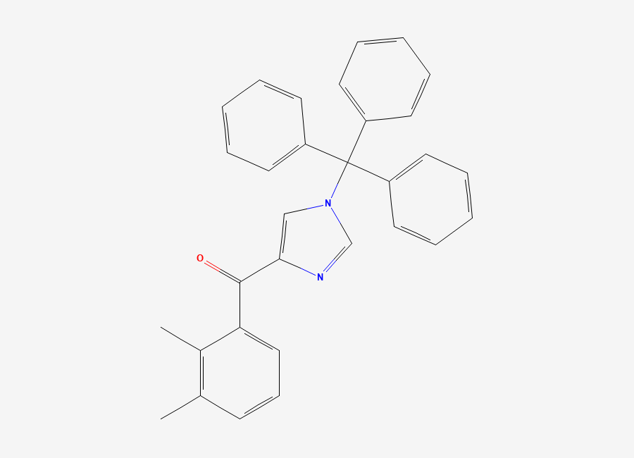 Two-dimensional chemical structure of (2,3-Dimethylphenyl)(1-(triphenylmethyl)-1H-imidazol-4-yl)methanone