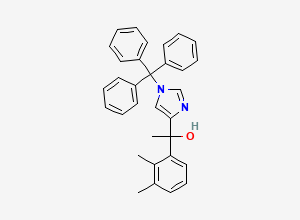 Two-dimensional chemical structure of 1-(2,3-dimethylphenyl)-1-(1-tritylimidazol-4-yl)ethanol