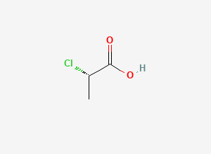 Two-dimensional chemical structure of (S)-(-)-2-Chloropropionic acid