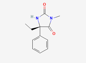 Two-dimensional chemical structure of Mephenytoin, (+)-