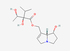Two-dimensional chemical structure of (+)-Lycopsamine