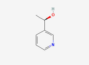Two-dimensional chemical structure of (1R)-1-(pyridin-3-yl)ethan-1-ol
