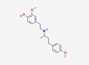 Two-dimensional chemical structure of 2-methoxy-4-[2-[4-(4-methoxyphenyl)butan-2-ylamino]ethyl]phenol