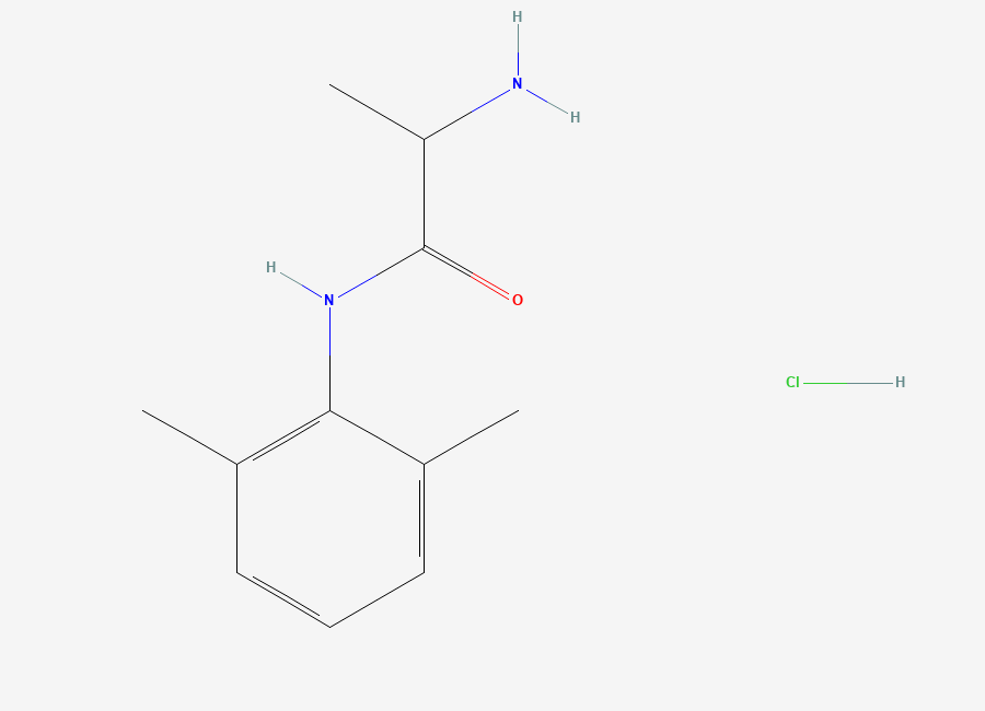 Two-dimensional chemical structure of Tocainide Hydrochloride