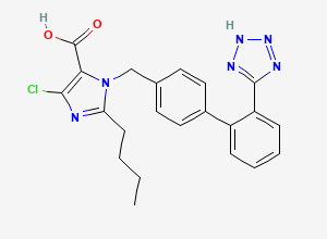 Two-dimensional chemical structure of Losartan Carboxylic Acid, CAS 124750-92-1