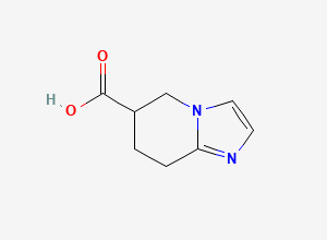 Two-dimensional chemical structure of 5H,6H,7H,8H-imidazo[1,2-a]pyridine-6-carboxylic acid