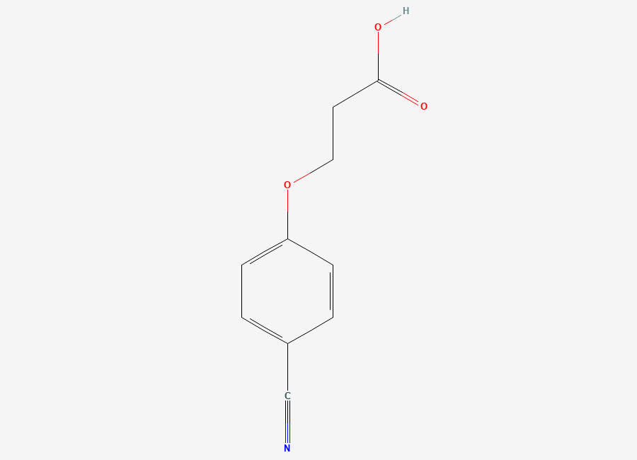 Two-dimensional chemical structure of 3-(4-cyanophenoxy)propanoic Acid