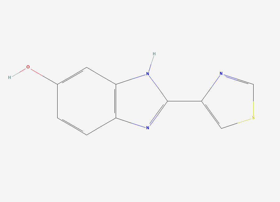 Two-dimensional chemical structure of 5-Hydroxy Thiabendazole, CAS 948-71-0