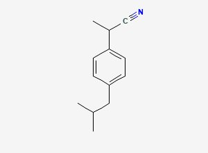 Two-dimensional chemical structure of 2-(4-Isobutylphenyl)propiononitrile