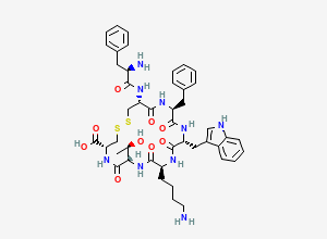 Two-dimensional chemical structure of Des-Throl Octreotide, CAS 160841-00-9
