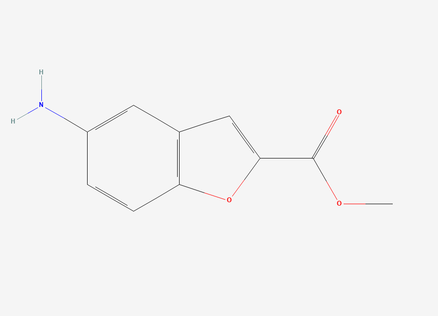Two-dimensional chemical structure of Methyl 5-aminobenzofuran-2-carboxylate