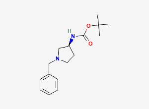 Two-dimensional chemical structure of (S)-tert-Butyl (1-benzylpyrrolidin-3-yl)carbamate