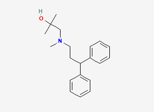 Two-dimensional chemical structure of Lercanidipine 1-[(3,3-Diphenylpropyl)(methyl)amino]-2-methyl-2-propanol Impurity, CAS 100442-33-9