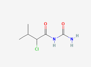Two-dimensional chemical structure of A-Chloro-I-valerylurea