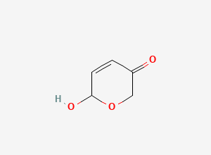 Two-dimensional chemical structure of 6-hydroxy-2H-pyran-3(6H)-one